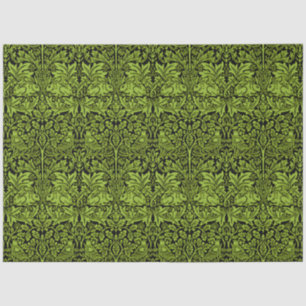 Papel De Seda Aves William Morris 1881, patrón floral de conejo