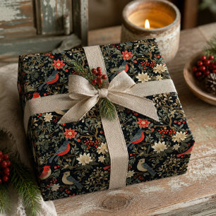 Papel De Seda Aves y Florales Navideños Elegantes para Decoupage