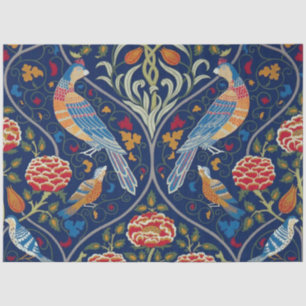 Papel De Seda Aves y flores, William Morris