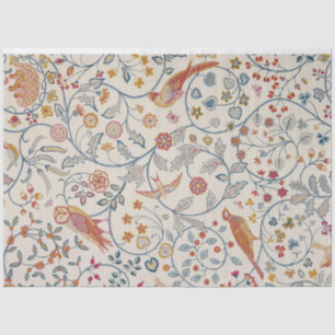 Papel De Seda Aves y flores, William Morris