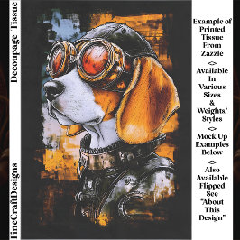 Papel De Seda Aviador Canino Lindo de Estilo Steampunk EZ1L Deco