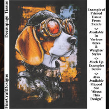 Aviador Canino Steampunk Adorable Decoupage EZ1R B