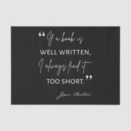 Papel De Seda Avid Reader II - Cita de Jane Austen