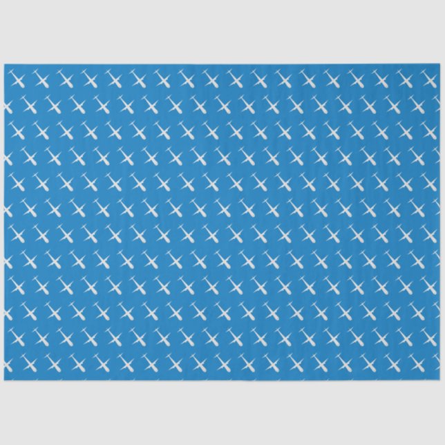 Papel De Seda Avión en Water Blue (Anverso)