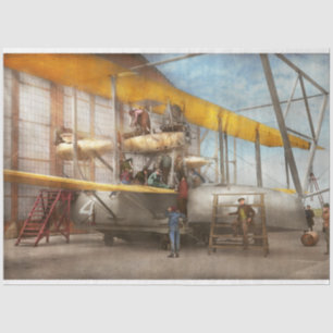 Papel De Seda Avión - Preparándose para un vuelo largo 1919