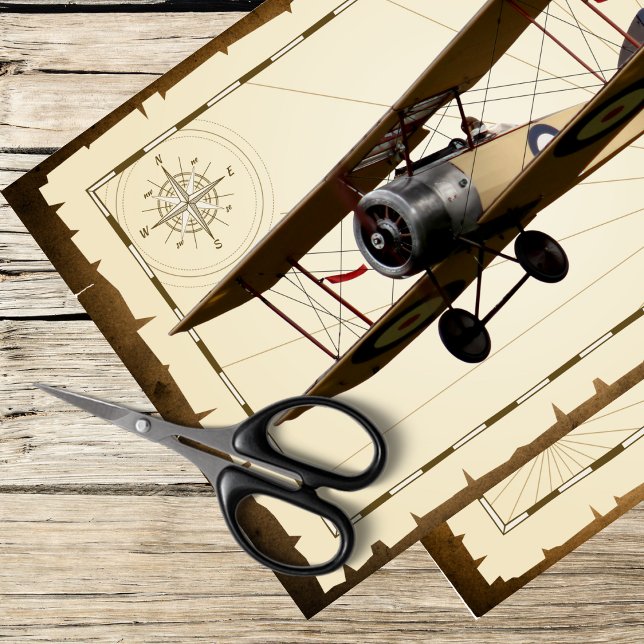 Papel De Seda avión vintage (Subido por el creador)