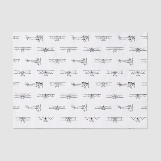 Papel De Seda Aviones de época PERSONALIZADO temática de aviació (Anverso)