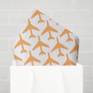 Papel De Seda Aviones Naranja Viajes piloto Vuelo de Aviación