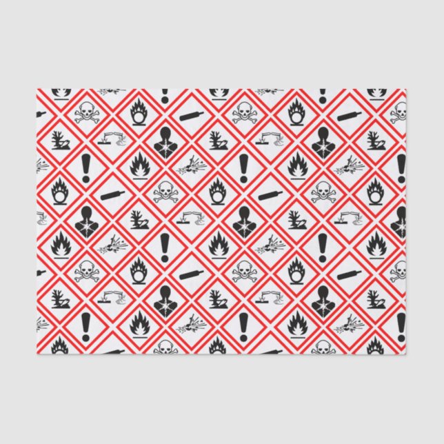 Papel De Seda Avisos de peligro de Osha (Anverso)