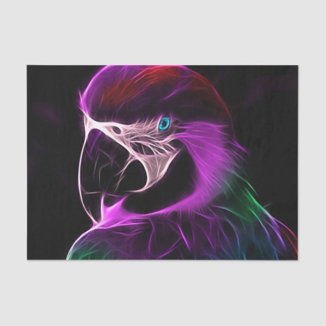 Papel De Seda Awesome Plum Glow Parrot (Anverso)