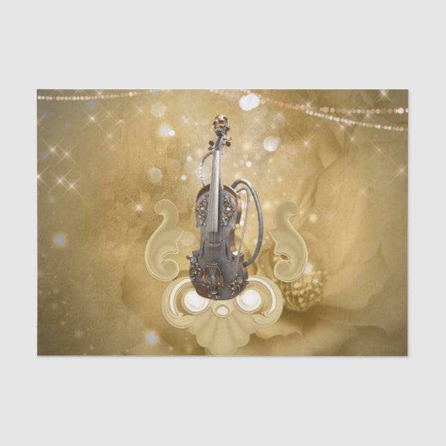Papel De Seda Awesome steampunk violin (Anverso)