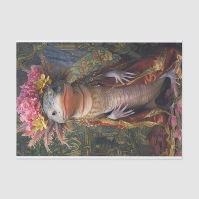 Papel De Seda Axolotl en floración (Anverso)