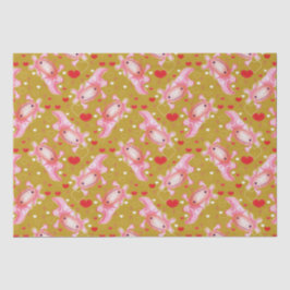 Papel De Seda Axolotl Love mostard