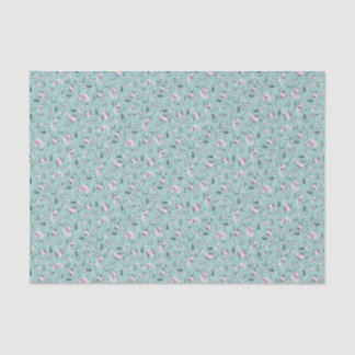 Papel De Seda Axolotls en azul
