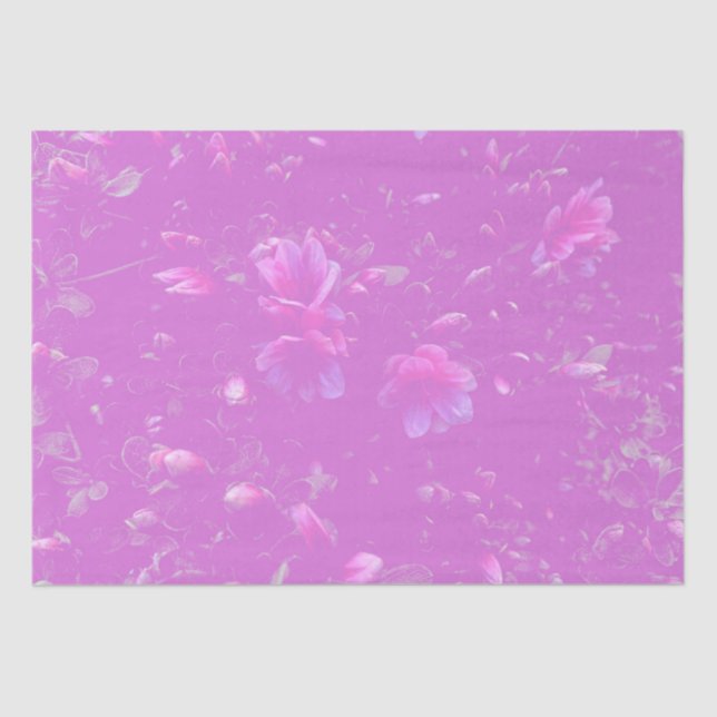 Papel De Seda Azalea flotante Flores Mauve (Anverso)