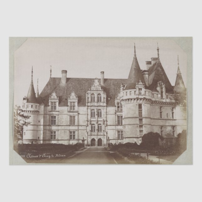 Papel De Seda Azay le Rideau Château Decoupage (Anverso)