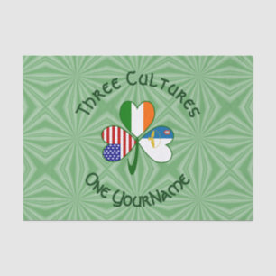 Papel De Seda Azores Irlanda EE. UU. Trébol Personalizado