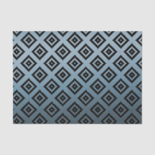 Papel De Seda Azteca tribal blanca verde azulada