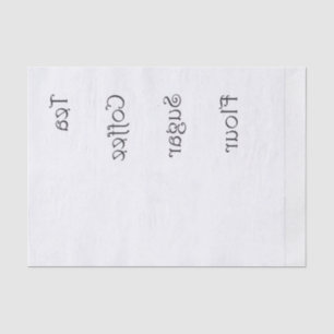 Papel De Seda Azúcar de harina de café inverso