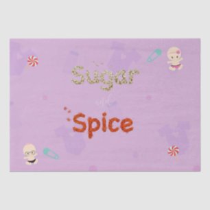 Papel De Seda Azúcar y spice Baby Girl Shower Layette