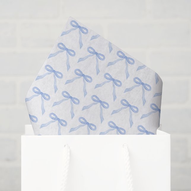Papel De Seda Azul acuarela (Bolsa de regalo)