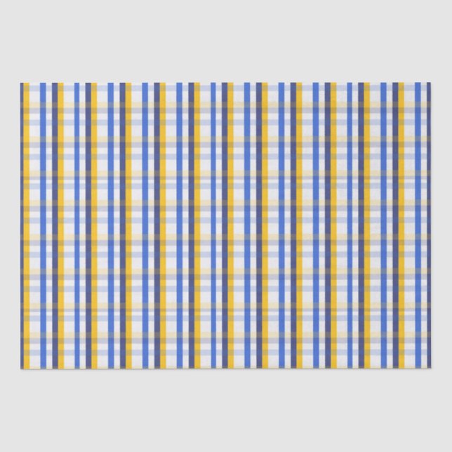 Papel De Seda Azul, amarillo y blanco (Anverso)