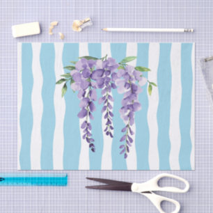 Papel De Seda azul bonito y violeta Descomposición delicada de l