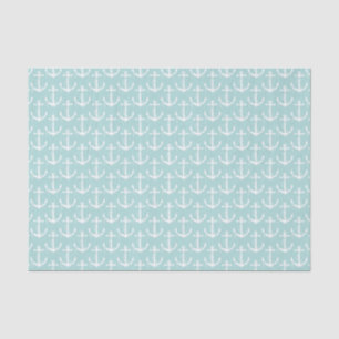 Papel De Seda Azul claro Aweigh de las anclas náuticas