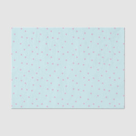 Papel De Seda Azul claro con puntos rosados de polka