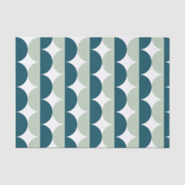 Papel De Seda Azul claro verde azulado Mid Century Onda moderna