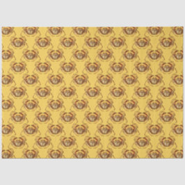 Papel De Seda Azul Claro y Dorado Diseño de la Serie Náutica 2