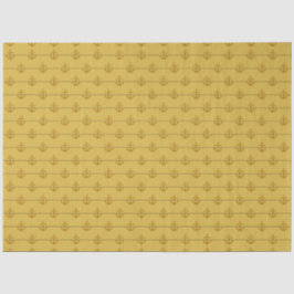 Papel De Seda Azul Claro y Dorado Diseño de la Serie Náutica 3