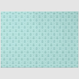 Papel De Seda Azul Claro y Dorado Diseño de la Serie Náutica 6