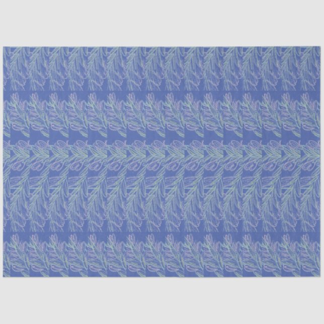 Papel De Seda Azul de Swirls   (Anverso)