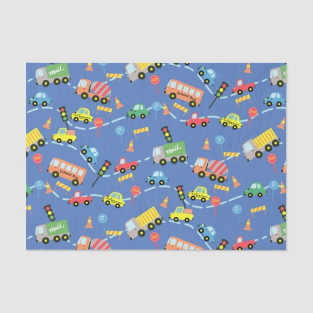 Papel De Seda Azul de transporte (Anverso)