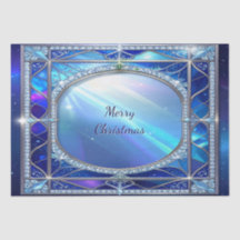 Papel de seda azul decorativo