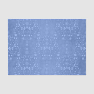 Papel De Seda Azul Fancy Floral Estilo Damask Periwinkle
