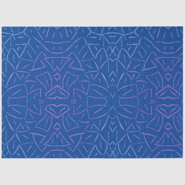 Papel De Seda Azul Flutter simple (Anverso)