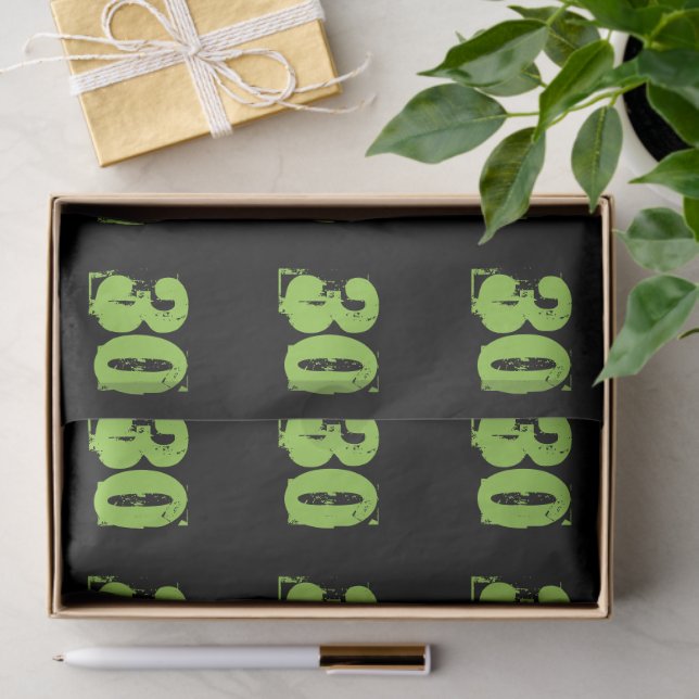 Papel De Seda Azul marino y verde 30 Sucio 30 Trigésimo Fiesta (Regalo )