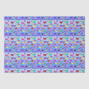 Papel De Seda Azul mariposa