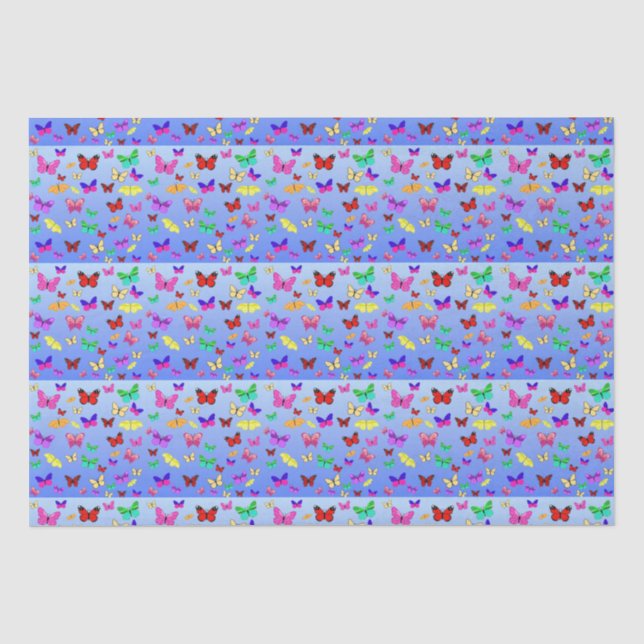 Papel De Seda Azul mariposa (Anverso)