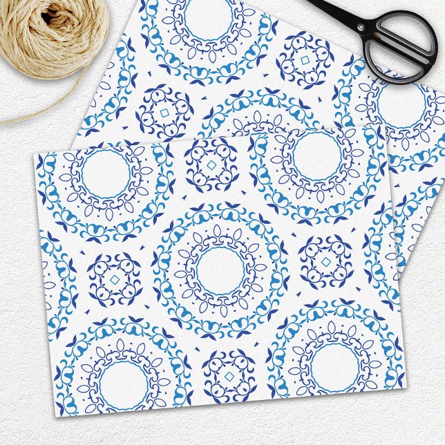 Papel De Seda Azul Mediterráneo Portugal Azulejo Tile (Subido por el creador)