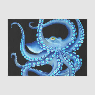 Papel De Seda Azul Octopus Black