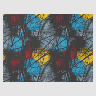 Papel De Seda Azul oscuro gótico negro rojo amarillo