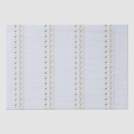 Papel De Seda Azul Pálido con Acento Dorado