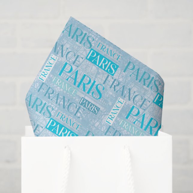 Papel de seda azul Paris Decoupage (Bolsa de regalo)