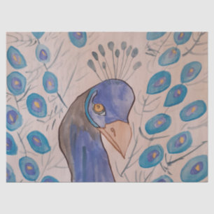 Papel De Seda Azul pavo real