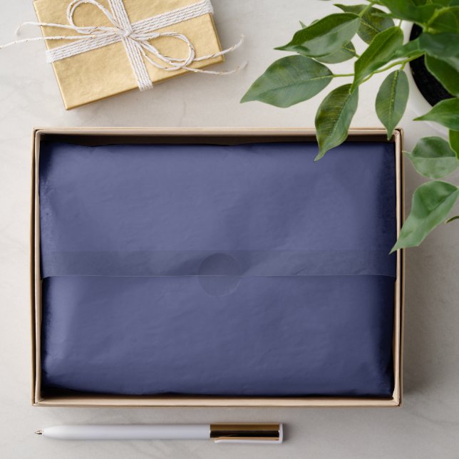 Papel De Seda Azul Pizarra Oscuro Toque De Color (Regalo )
