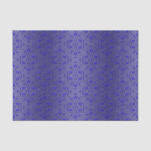 Papel De Seda Azul Real Bonito Patrón de Damasco Elegante