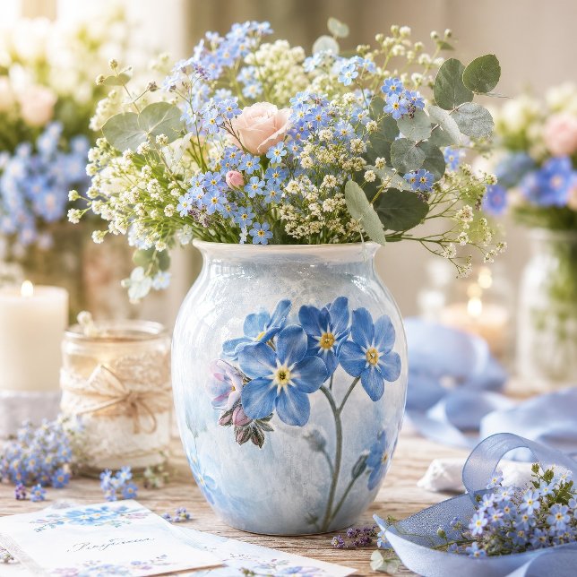 Papel De Seda Azul Suave Floral No Me Olvides Macro (Subido por el creador)